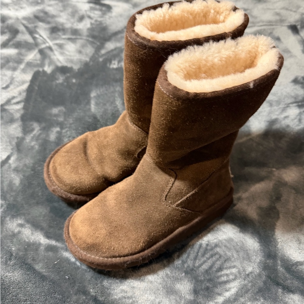 UGG Tan Kids Boots with Cream Lining